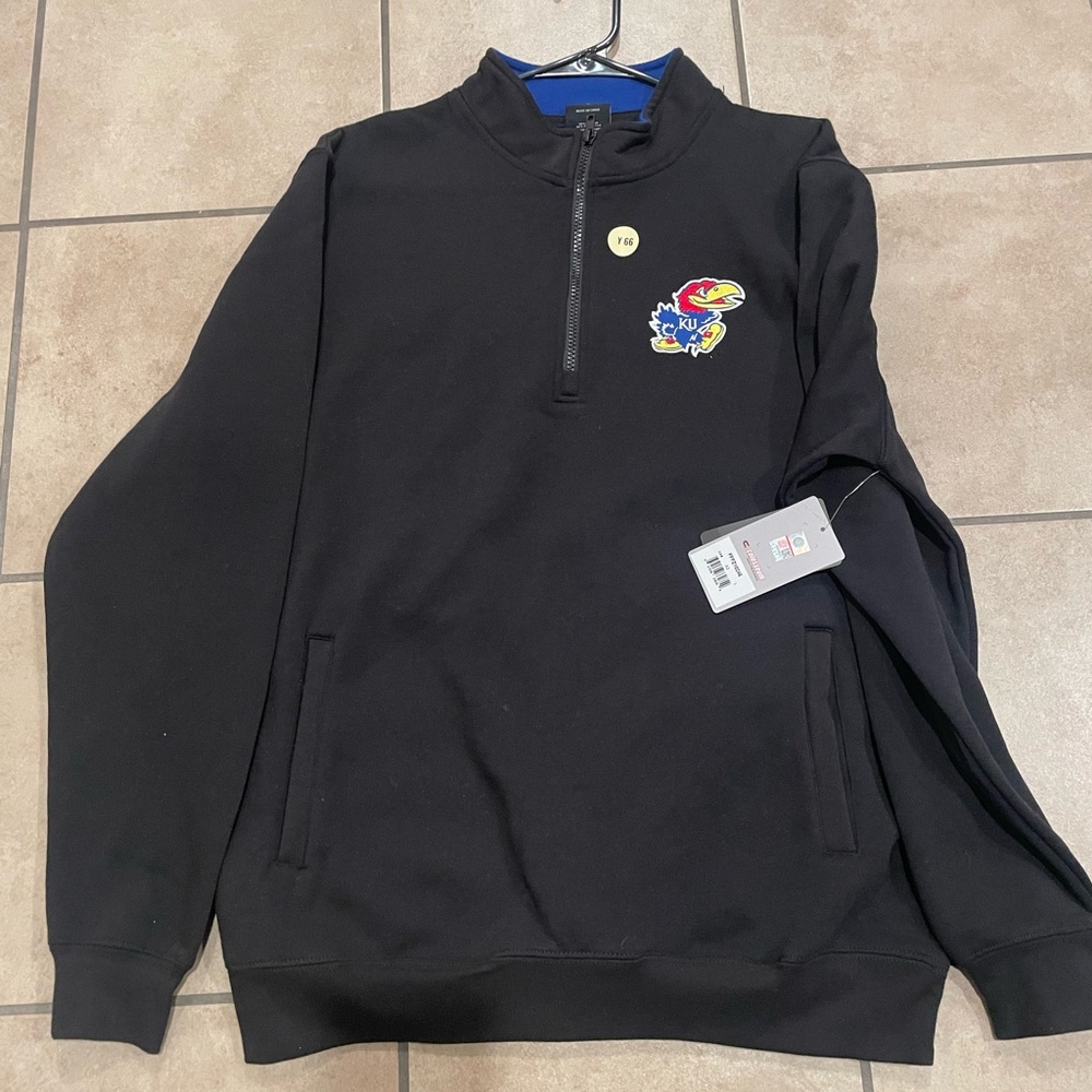 Black Zip Up Jacket with Embroidered Patch